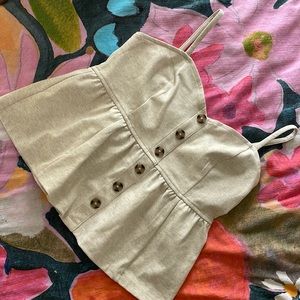 Anthropologie Button Detail Peplum Top(M)